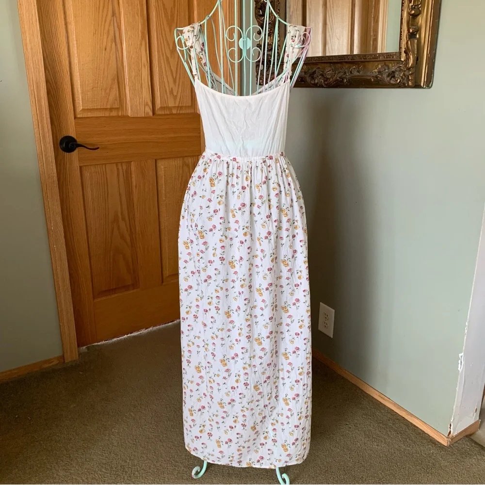 Vintage Victoria’s Secret Country Floral Boho Dress Prairie Gown Cottage Medium - Picture 2 of 16